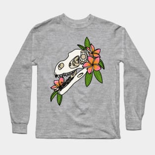 Velociraptor and Plumerias Long Sleeve T-Shirt